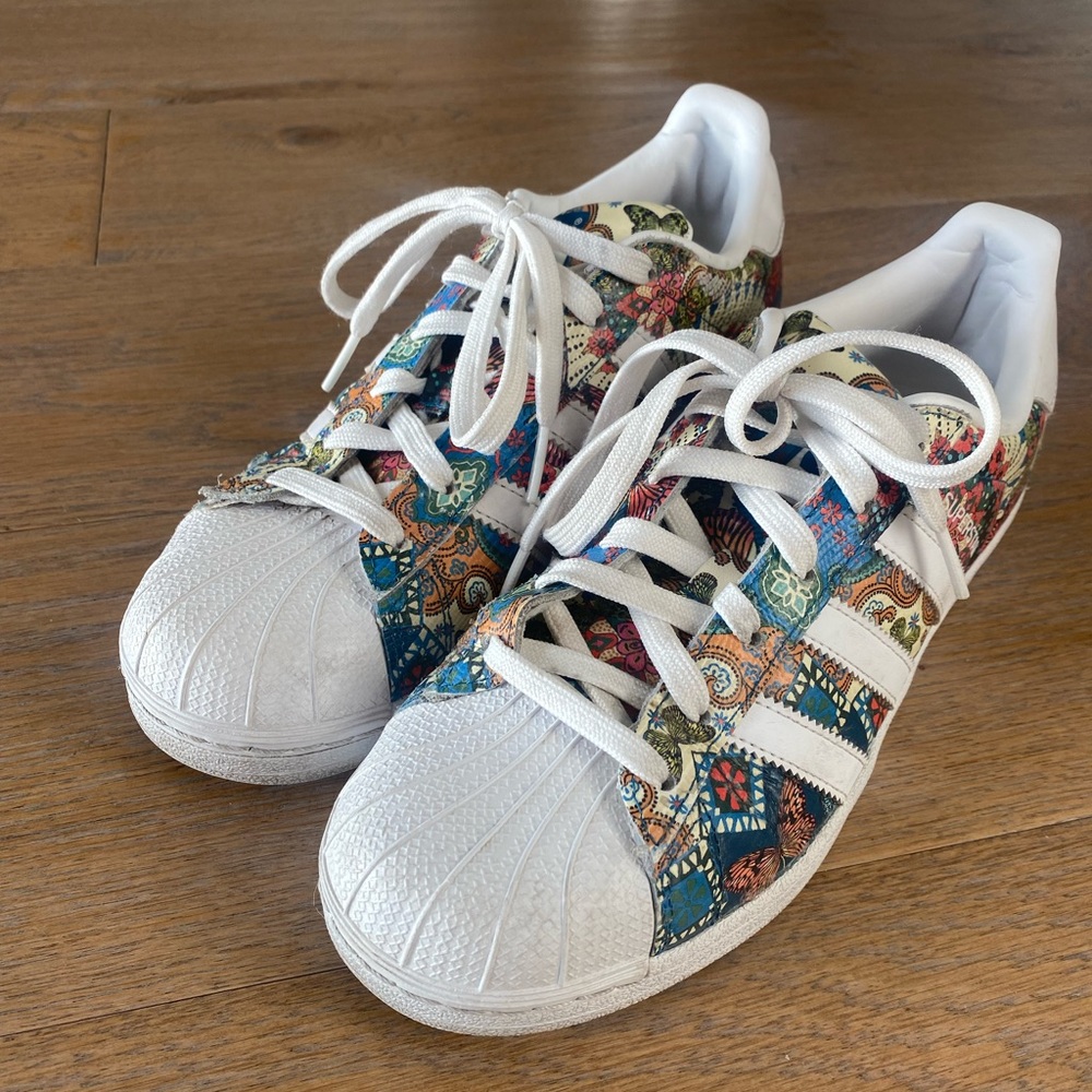 Size 7 1/2 Customized Adidas shoes